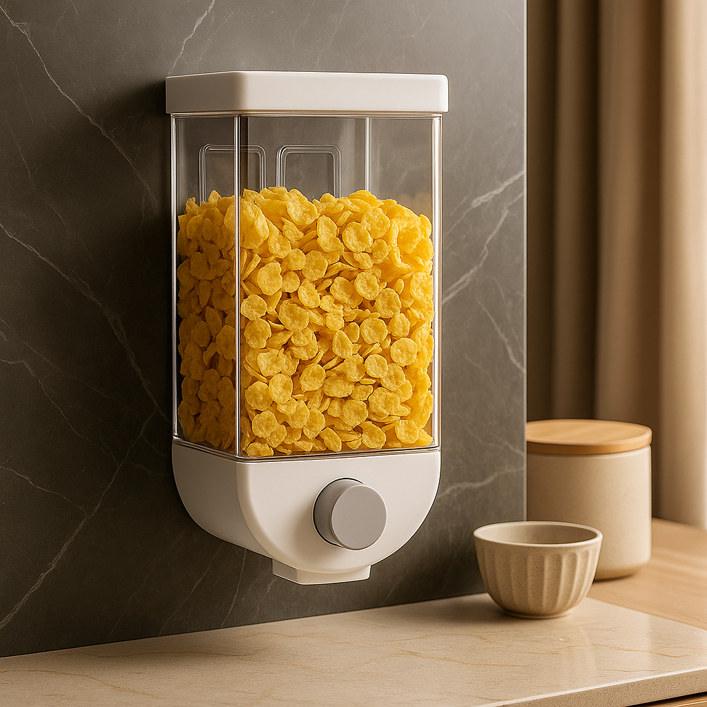 Dispenser de Grãos 1000ml  Organização Inteligente com Design Minimalista