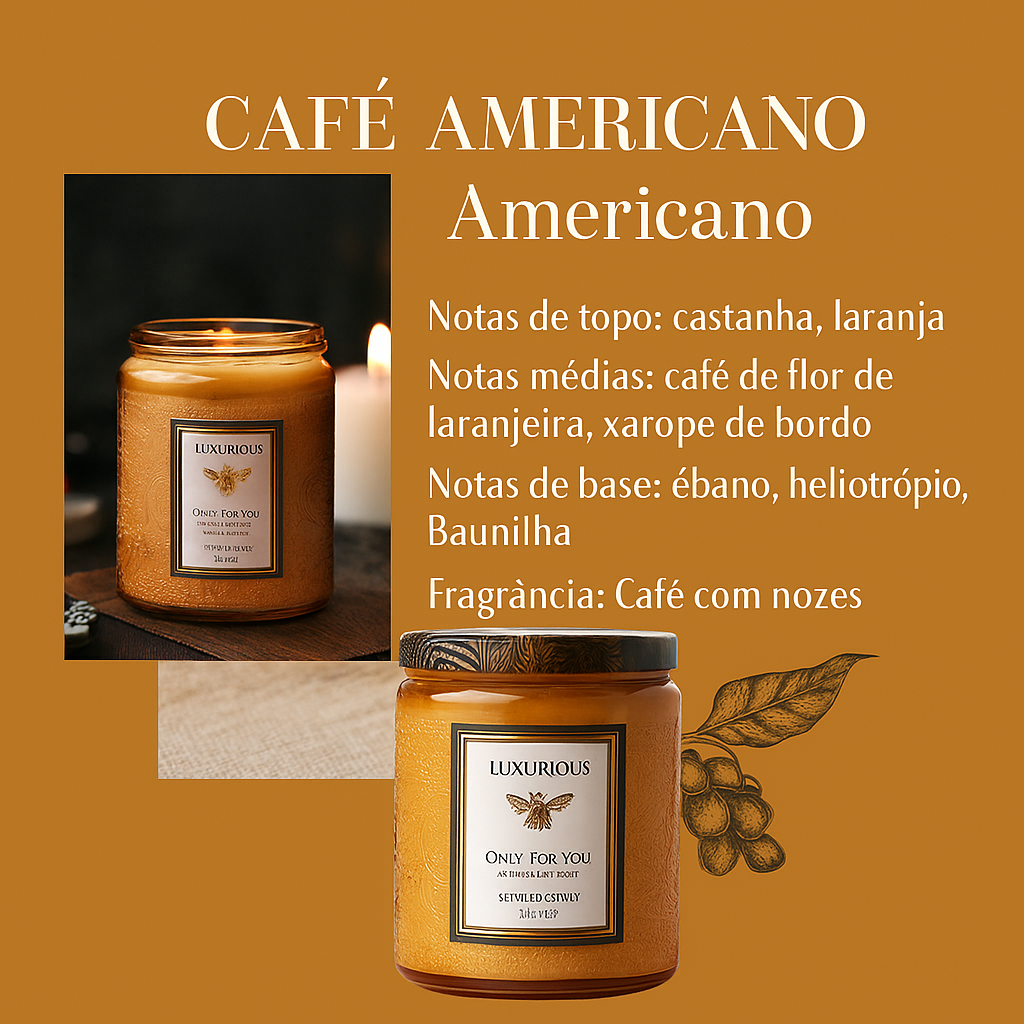 Vela Perfumada Luxuosa – 200g | Coleção "Only for You"