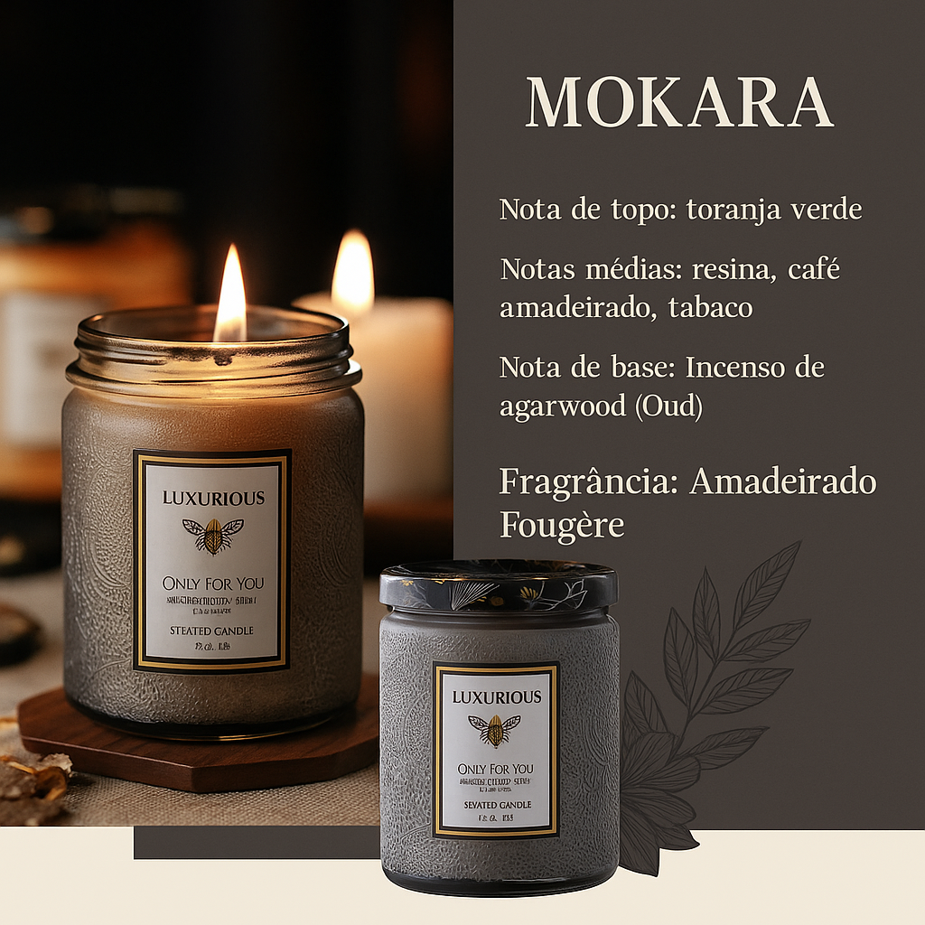 Vela Perfumada Luxuosa – 200g | Coleção "Only for You"
