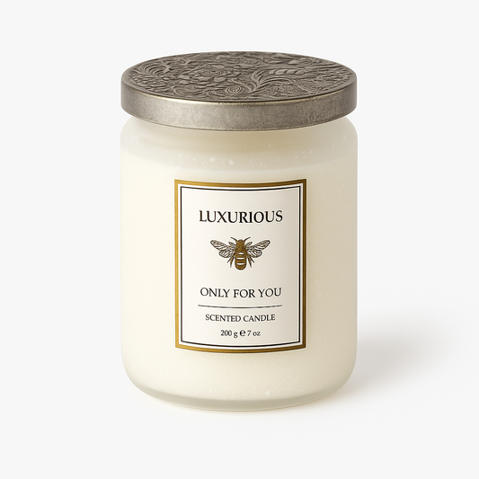 Vela Perfumada Luxuosa – 200g | Coleção "Only for You"
