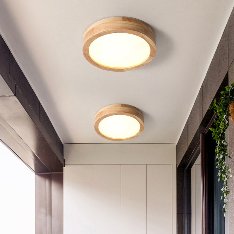 Luminária de Teto LED Madeira Natural